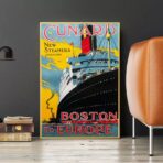 affiche vintage bateau