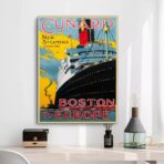 affiche vintage bateau
