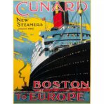 affiche vintage bateau