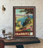 affiche vintage biarritz