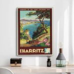 affiche vintage biarritz