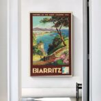 affiche vintage biarritz
