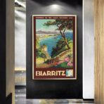 affiche vintage biarritz