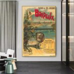 affiche vintage bordeaux