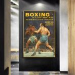 affiche vintage boxe