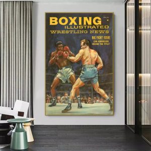 affiche vintage boxe