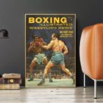 affiche vintage boxe