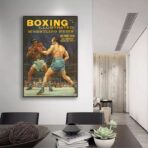 affiche vintage boxe