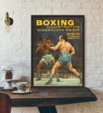 affiche vintage boxe