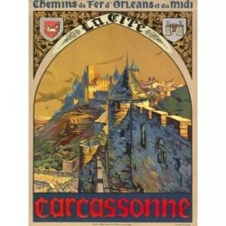affiche vintage carcassonne