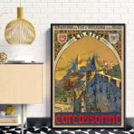 affiche vintage carcassonne