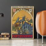 affiche vintage Carcassonne
