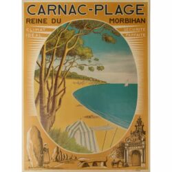affiche vintage carnac