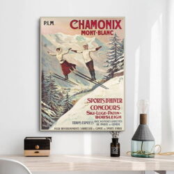 affiche vintage chamonix