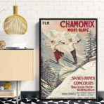 affiche vintage chamonix
