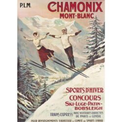 affiche vintage chamonix
