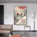 affiche vintage chamonix