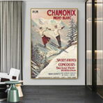 affiche vintage chamonix