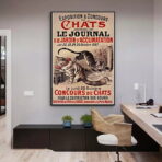 affiche vintage chat