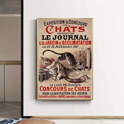 affiche vintage chat