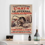 affiche vintage chat
