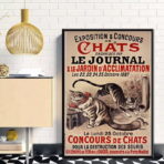 affiche vintage chat