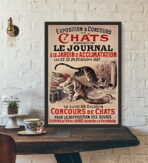 affiche vintage chat