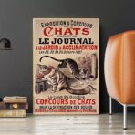 affiche vintage chat