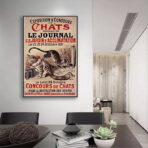 affiche vintage chat