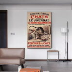 affiche vintage chat