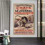 affiche vintage chat