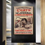 affiche vintage chat