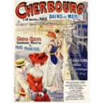 affiche vintage cherbourg