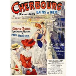 affiche vintage cherbourg
