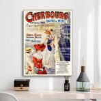 affiche vintage cherbourg