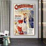 affiche vintage cherbourg