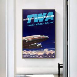 affiche vintage compagnie aérienne