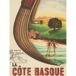 affiche vintage cote basque