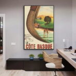 affiche vintage cote basque