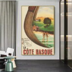 affiche vintage cote basque