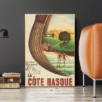 affiche vintage cote basque