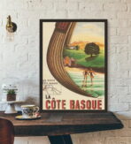 affiche vintage cote basque