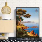 affiche vintage côte d'azur