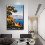 affiche vintage côte d'azur
