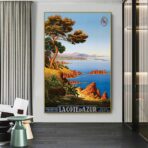 affiche vintage côte d'azur