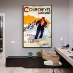 affiche vintage courchevel