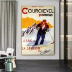 affiche vintage courchevel