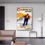 affiche vintage courchevel