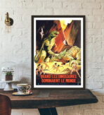 affiche vintage dinosaure