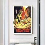 affiche vintage dinosaure